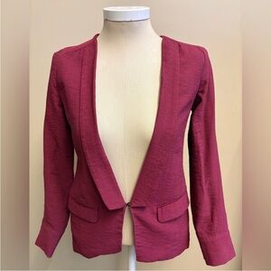 3/$25 | SHOULDER Burgundy Textured Shawl Collar Blazer M